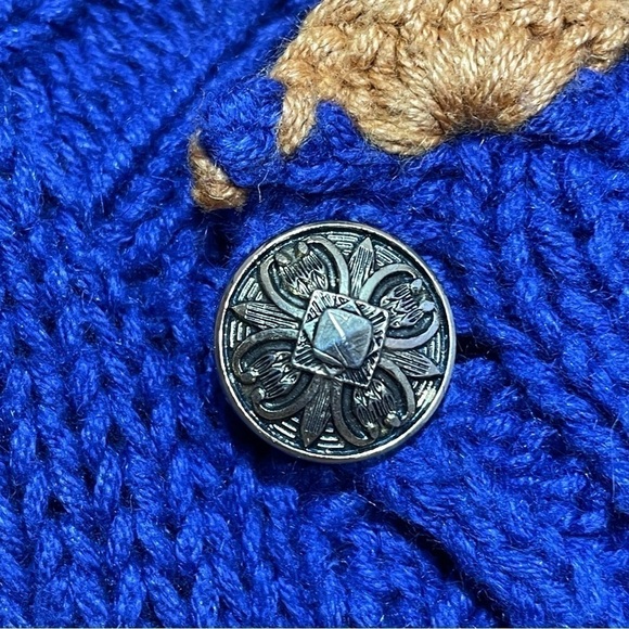 Vintage Jennifer Reed Hand Made MultiColor Embroidered Sweater Medium Christmas - Picture 11 of 14